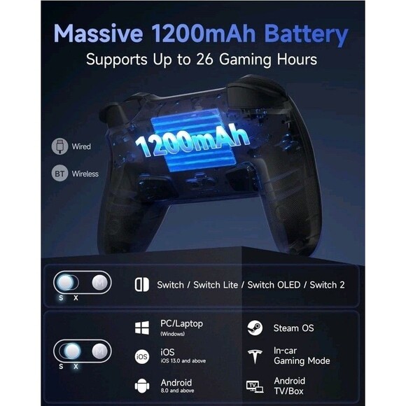 EasySMX S10 Switch 2 Controller-One Key Wake-up, Switch 2 Pro Controller - Picture 8 of 9